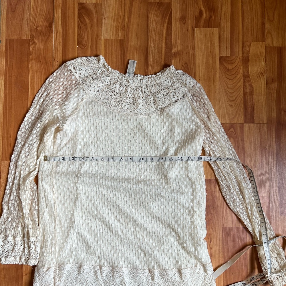 Elegant Cream Lace Women's Top